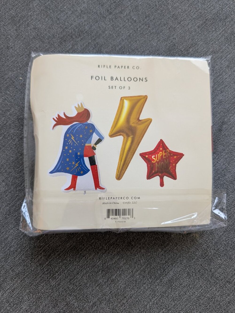 Rifle Paper Co. 3ct Super Mom Mother's Day Foil Balloon Bundle - Party Supplies
